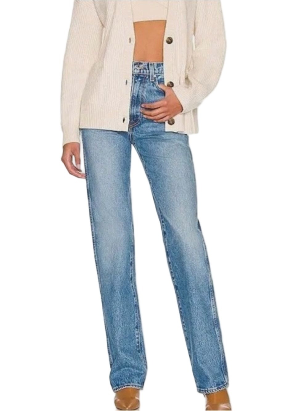Grlfrnd Devon Straight Jeans Size 28